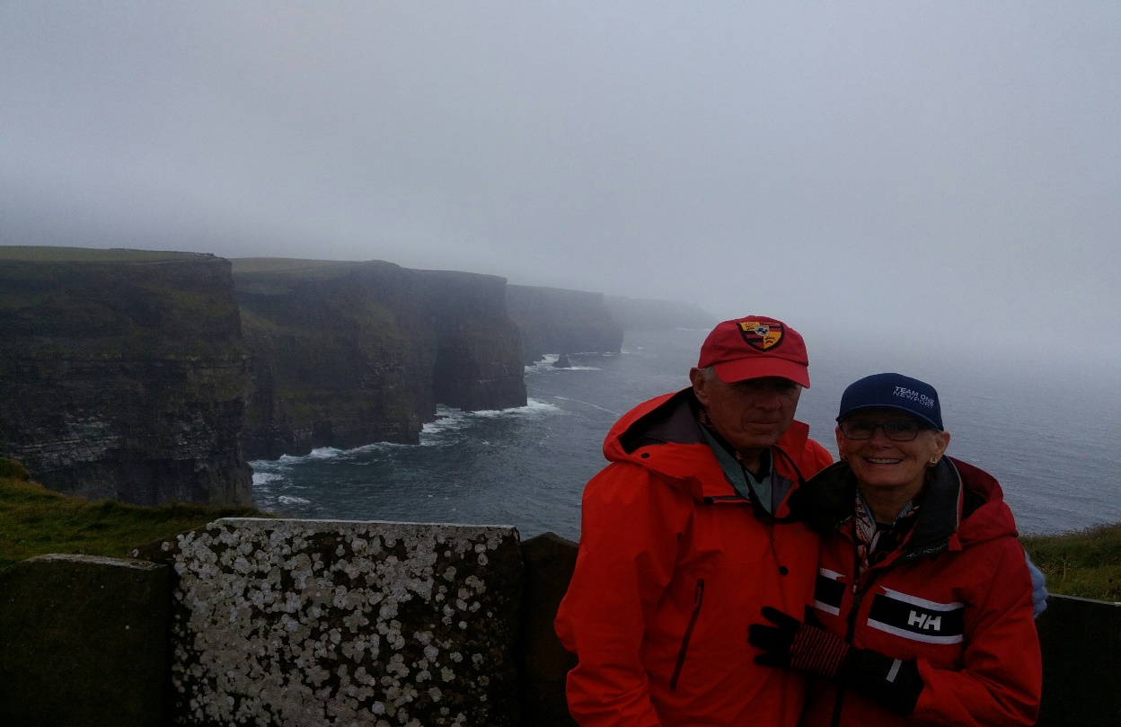 Allen and BJ at the Cliffs of Moher, Co Clare, Ireland